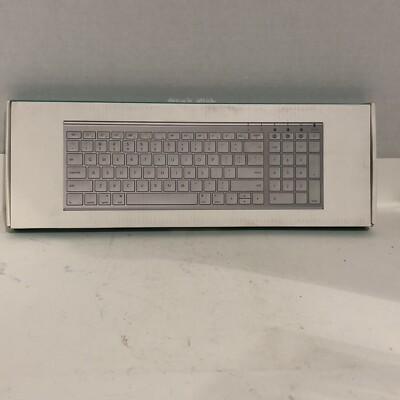 Jelly Comb Wireless Bluetooth Keyboard White And Silver  Slim Design  NIB