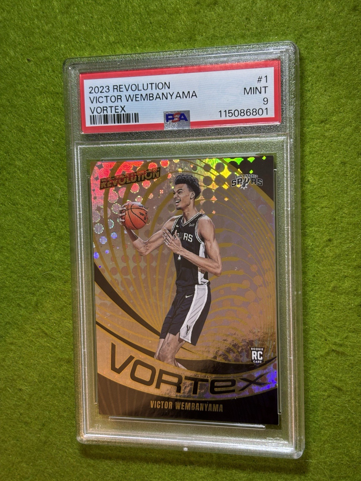 Victor Wembanyama SILVER PRIZM PSA 9 ROOKIE CARD 2023-24 Revolution VORTEX SP RC view 8