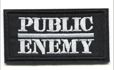 Embroidered Sew or Iron on patch Public Enemy HIP HOP biker