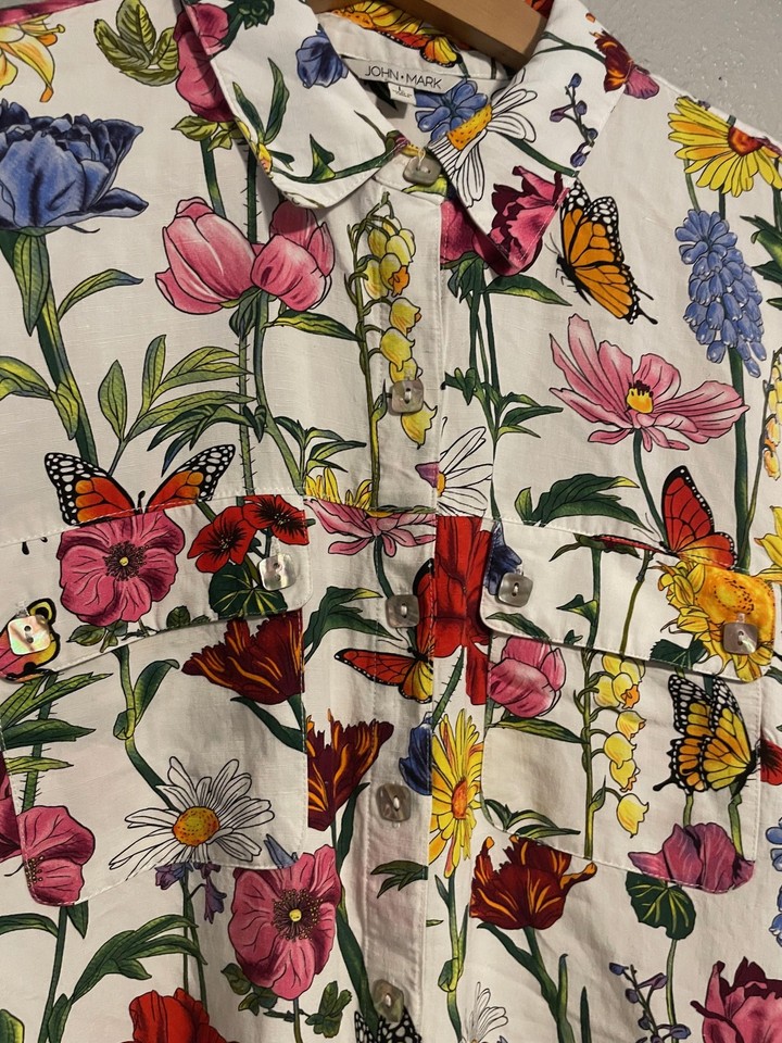 Robe Femme Taille 16 (XL) Blanche à Fleurs - Style Fit & Flare - Neuf Avec étiquettes