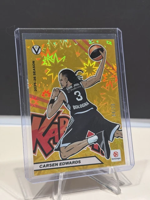 Panini Euroleague Carsen Edwards Gold Kaboom Contenders /10 25-26 CASE HIT SSP