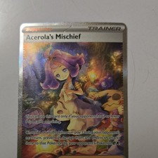 Pokémon Acerola's Mischief 183/132 Mega Evolution Full Art Holo Trainer Card