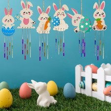 12 Pieces Wind Chime Making Kit DIY Wind Chime Craft Painting Kit DIY Coloring