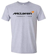 McLaren Racing Team F1 Formula Tshirt Sport Gray Tee Print Gildan Unisex T-Shirt