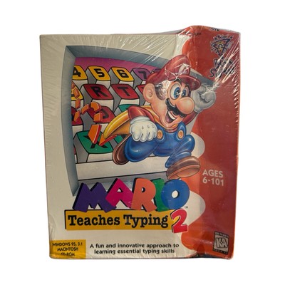Mario Teaches Typing 2 - PC/MAC CD-ROM - New - Damaged box