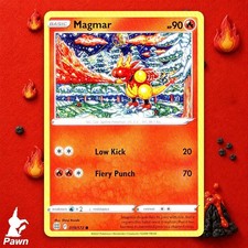 Magmar 19/172 Stelle Brillanti Pokemon TCG Card Fuoco Singola Trading Card