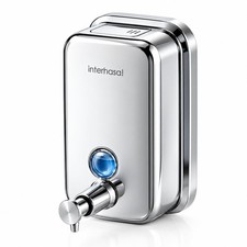 Commercial Stainless Steel Wall Mounted Soap Dispenser, Manual Hand Sanitizer...