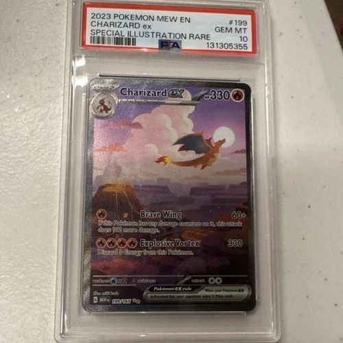 Pokémon Charizard ex 199/165 Special Illustration Rare PSA 10 Scarlet & Violet …