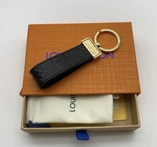 Louis Vuitton Dragonne Black Empreinte Monogram Leather Keychain Bag Charm
