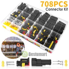 708Pcs 1-6 Pin Car Automotive Wire Connector Plug Kit Waterproof Electrical Set