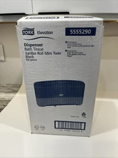 Tork Twin Mini Jumbo Bath Tissue Roll Dispenser 5555290 Black