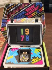1978 SPACE INVADERS Goldtone Bracelet LE#081/150 NUBEO Mens Watch BNIB 