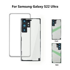For Samsung Galaxy S22 Ultra Clear Back Cover Battery Door Glass Housing w/Lens