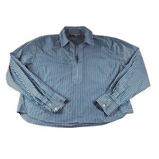 Veronica Beard Khai Striped Popover Shirt 8 B...