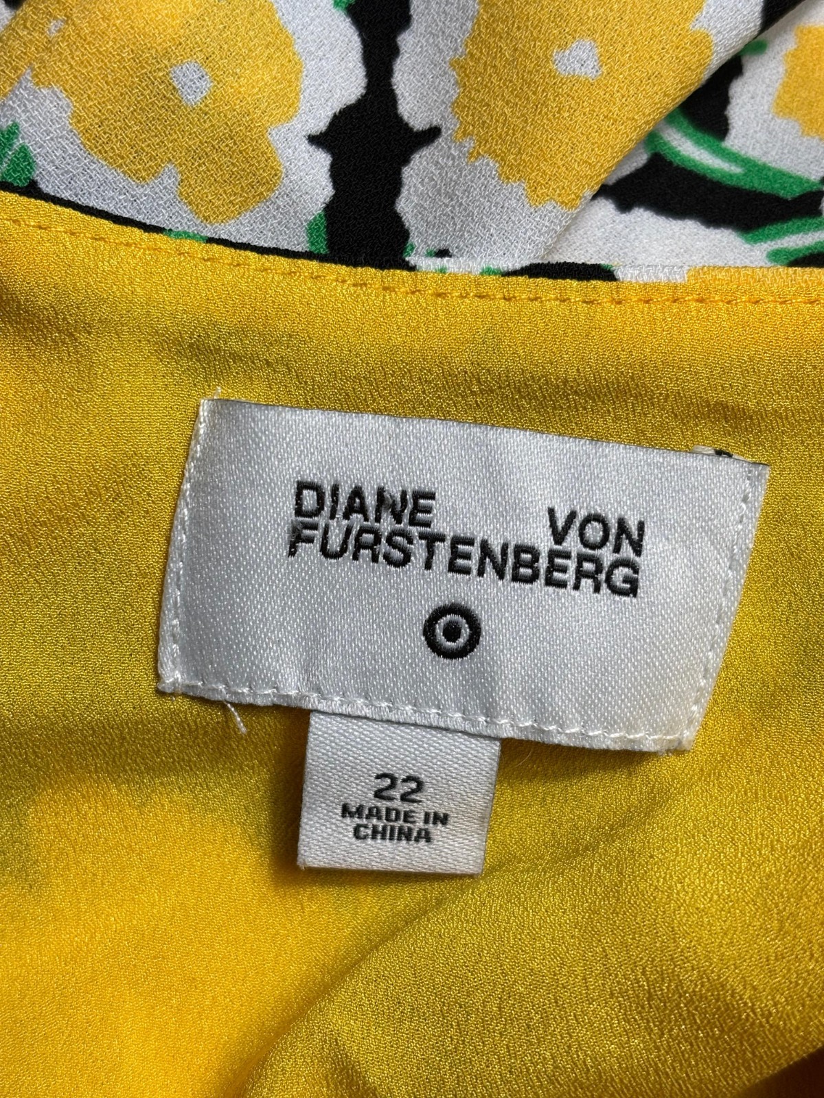 Diane Von Furstenberg Mini Shift Dress Womens Sz 22 Multicolor Floral Sleeveless