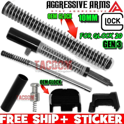 #ad #ad AGGRESSIVE ARMS GLOCK OEM G20 Slide Parts Kit 10mm 20 GEN 3 Upper GUIDE ROD $109.00