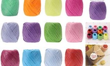 Raffia Paper Ribbon Bows, 12 Rolls 787 Feet Raffia Twine String for Christmas