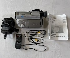 Canon ES410V Hi8 8mm 500X Zoom Camcorder Charging Cable Remote Booklet Tested
