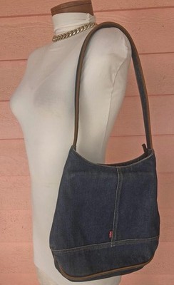 LEVI'S ROOMY PURSE SHOULDER BAG Denim Jeans Colors and Fabric Handbag GREAT