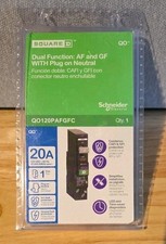 NEW Square D QO120PAFGFC 20A 120 VAC Circuit Breaker DUAL FUNCTION