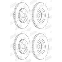 2X Jurid Bremsscheiben Vorne 316Mm BelÜFtet Passend FÜR Ford Galaxy S-MAX Land
