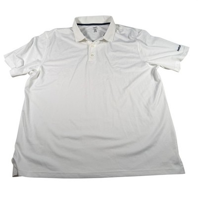 Reebok Golf Polo Shirt Mens 2XL White PlayDry UPF 15 Short Sleeve Comfort NEW
