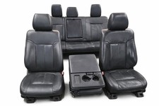11-16 F250 F350 Superduty Lariat Crew Black Leather Seats W Console Heatcool
