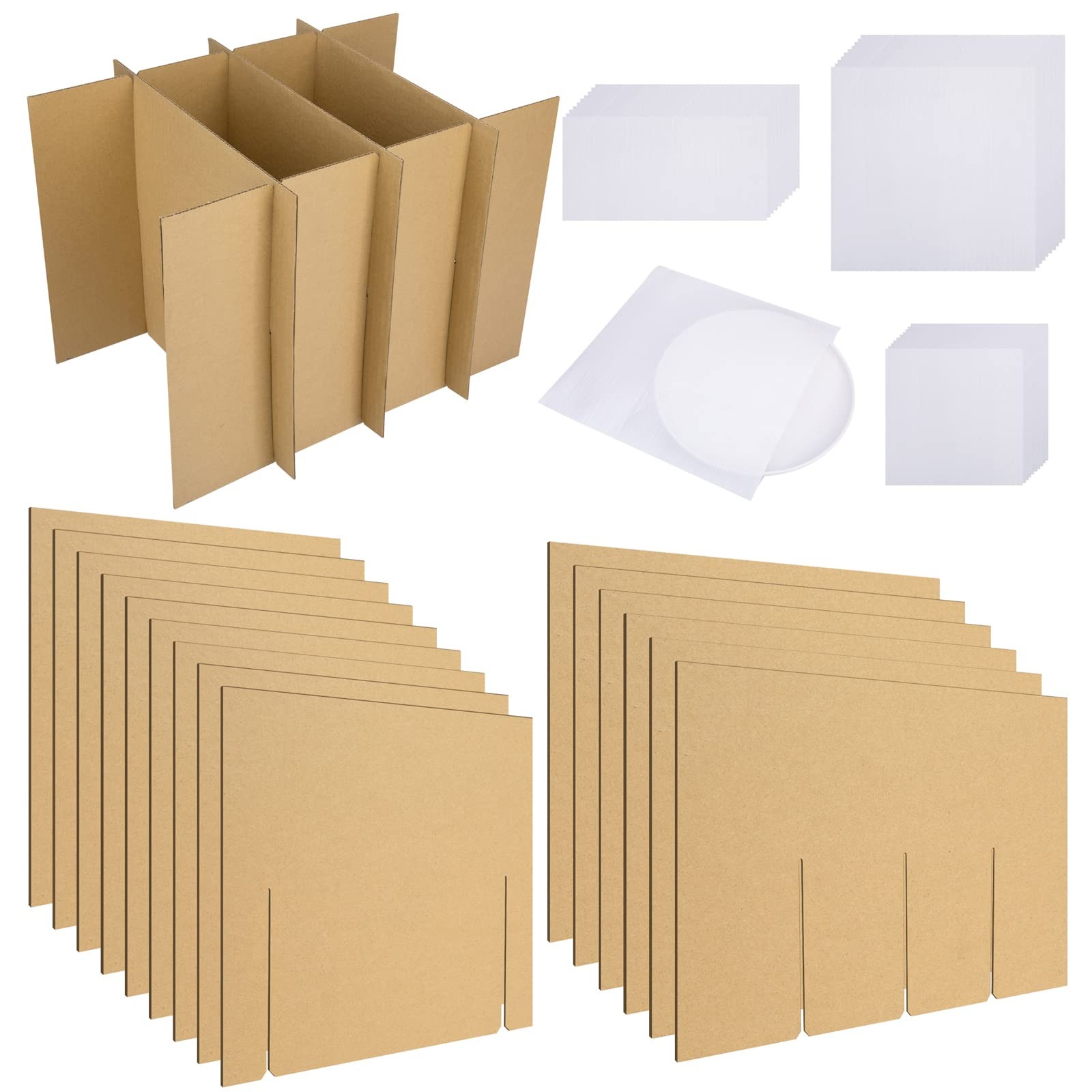 4 Sets Dish Packing Kit,Glass Dividers for Moving 16x12x12 inches, 4