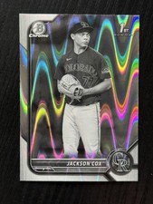 2022 Bowman Draft #BDC-174 Jackson Cox Chrome Black & White RayWave Refractor