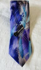 Jerry Garcia Sun Movement Silk Tie w/ Guitar Pin~Artist Prf #2015 