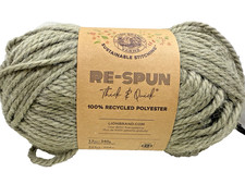 Lion Brand Yarn 843-172U Re-Spun Thick  Quick Yarn Olive Branch
