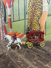VINTAGE C. 1930 KENTON OVERLAND CIRCUS CAST IRON WAGON HORSE CARRIAGE CARNIVAL