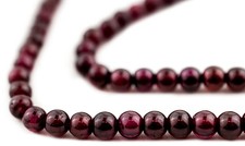 Graduated Round Garnet Beads 5-8mm Purple Gemstone 17 Inch Strand