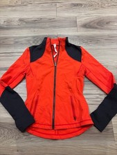 Women's Lululemon Define Full Zip Jacket Orange/Gray Size 8 Athleisure