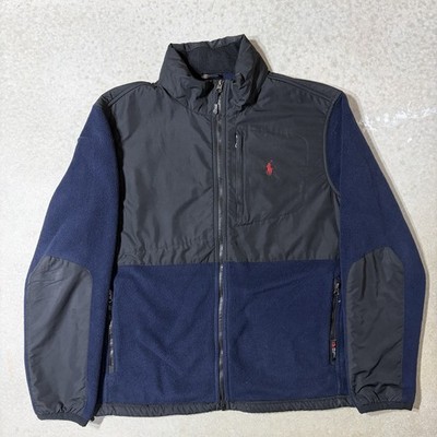 Polo Ralph Lauren Jacket Mens L Black Blue Denali Fleece Polartec Gorpcore