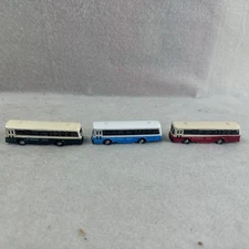 N Scale Classic Style Metal Touring/City Bus For Train Set Layout Scenery