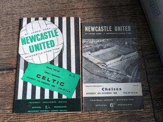 Newcastle United NUFC Programmes Celtic Chelsea 1960s