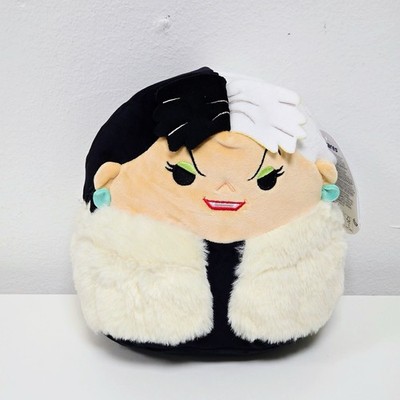 Disney Squishmallow Cruella de Vil 8 Zoll 101 Dalmatiner Bösewicht Plüsch Neu mit Etikett