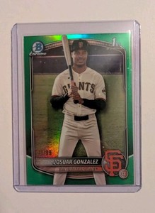 2025 Bowman Chrome #BCP-153 Josuar Gonzalez Prospects Green #/99