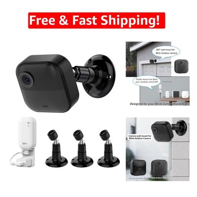 Enhance Your Blink Cameras: 360° Adjustable Mount & Sync Module Holder, 3-Pack