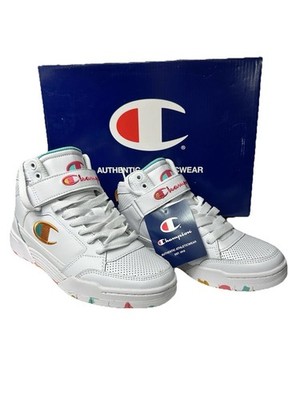 Champion Arena Power Hi sneakers white multi-colored sole Size 4Y Basketball