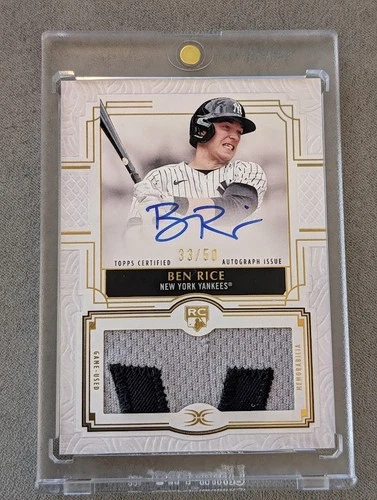 2025 Topps Definitive Ben Rice - Rookie Patch Auto /50 - #DRPA-BR