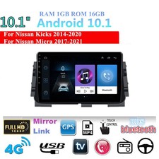 Per Nissan Kicks 14-20 Micra 2017-2021 10.1'' Android 10.1 16GB Stereo Radio GPS