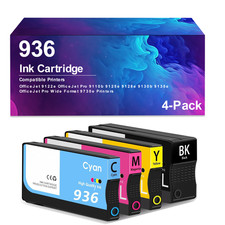 4 Pack 936 Ink Cartridge Compatible for OfficeJet Pro 9110b 9125e 9128e 9130b