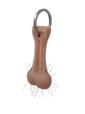 Silicone Testicle Keychain - Rubber Balls with hair - Gag Gift - Prank