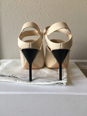 Talons Hauts 3.1 Phillip Lim - Taille US 8.5 - Crème - Slingback à Talon Aiguille - Neufs Avec Boîte