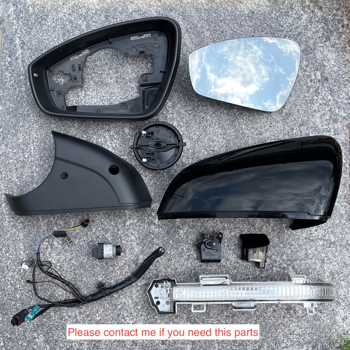 OEM Audi Q4 E-tron Left outside Mirror Frame 11B857601 89B857501L