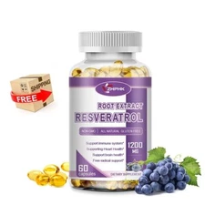 Resveratrol 1200mg - Brain Support, Mental Focus, Heart Health, Immune Support