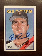 RICK REUSCHEL 1988 TOPPS AUTOGRAPHED SIGNED AUTO BASEBALL CARD 660 GIANTS