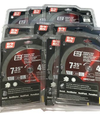 9 Pack Of NEW Grip Rite Premium Fiber Cement Saw Blade 7 1/4'' 4 Carbide Teeth